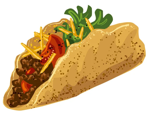 Απεικόνιση Των Παραδοσιακών Tacos — Διανυσματικό Αρχείο