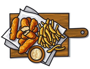 Balık kroketlerinin çizimi