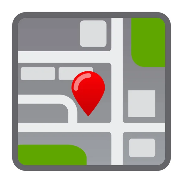 Illustration Navigation Map Icon — Stock Vector