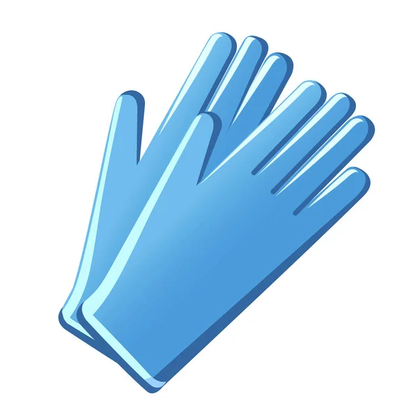 Illustration Blue Rubber Gloves — Stock Vector