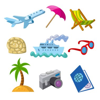 seyahat ve seyahat simgeleri