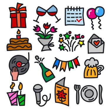 Tablo kutlama simgelerinin çizimi