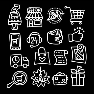 Alışveriş simgelerinin tasviri