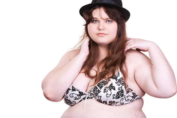 Portrait of a young full-length girl in lingerie — Stock Photo, Image
