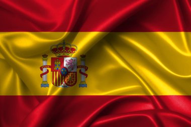 İpek şaşırtıcı İspanyol bayrağı.