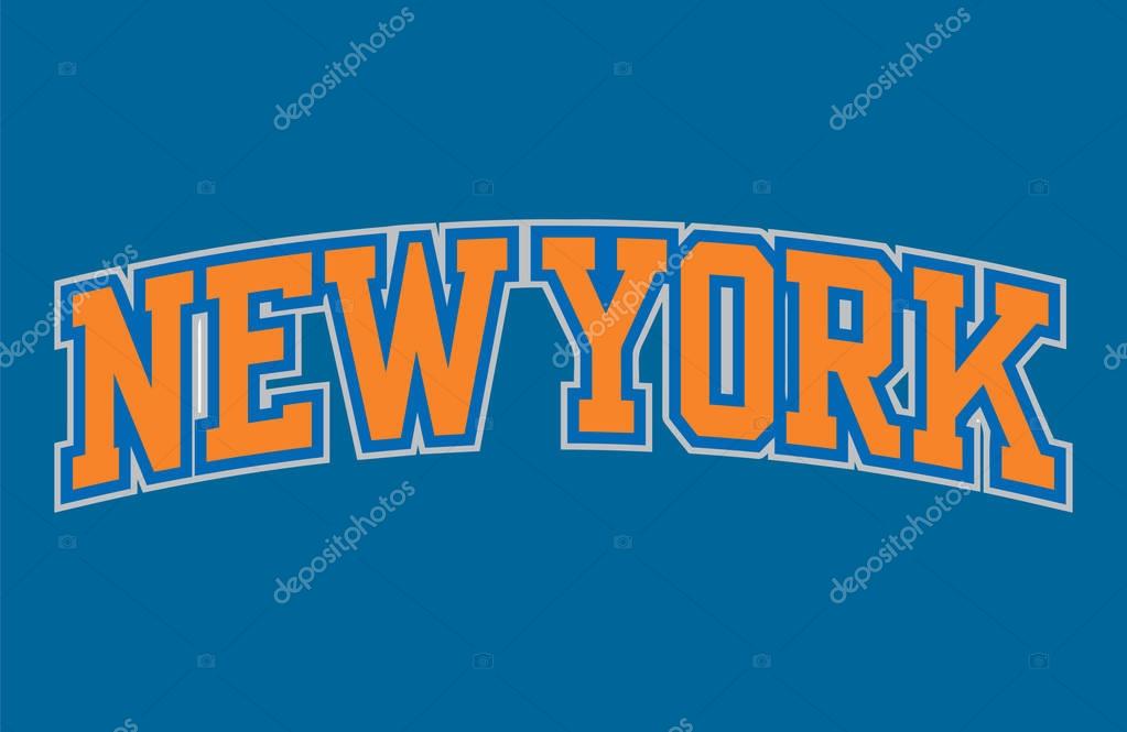 Washington, USA Feb 25, 2017: Vector illustration of American basketball team New York Knicks logo.