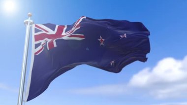 Ağır çekim Yeni Zelanda bayrağı