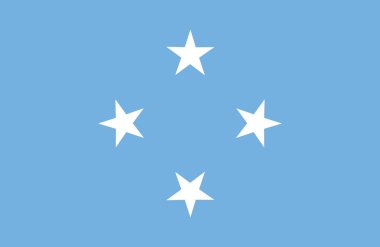 Vektör şaşırtıcı Mikronezya bayrağı.