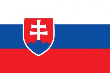 Slovakya vektör şaşırtıcı bayrağı.