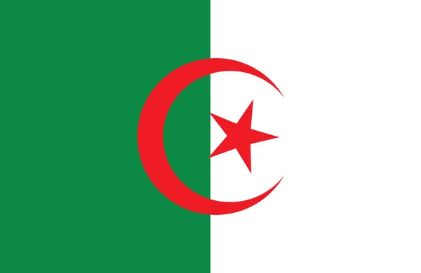 Vector of amazing Algerian flag. — Stock Vector