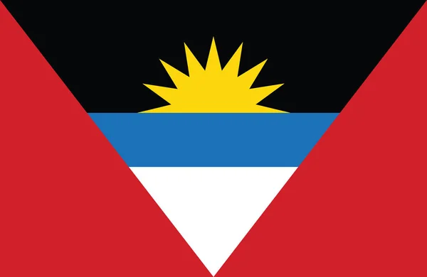 Flagge von Antigua und Barbuda. — Stockvektor