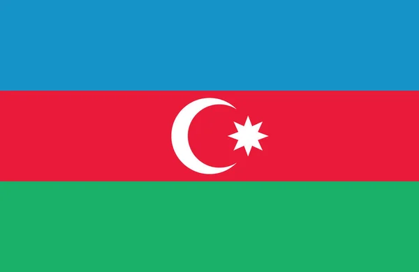 Vector de bonita bandera de Azerbaiyán . — Archivo Imágenes Vectoriales