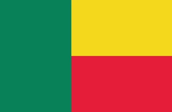 Vector de bonita bandera de Benín . — Vector de stock