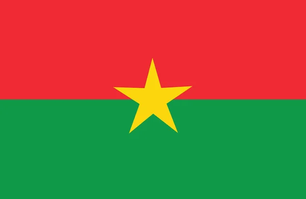 Burkina Fasos flagga. — Stock vektor
