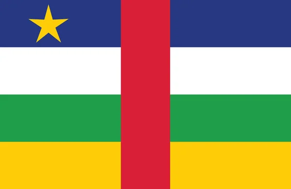 Centralafrikanska republikens flagga. — Stock vektor