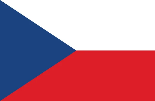 Vlag van Tsjechië. — Stockvector