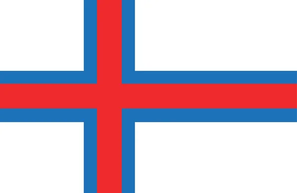 Bandiera delle Isole Faroe . — Vettoriale Stock