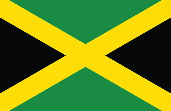 Erstaunliche jamaikanische Flagge. — Stockvektor