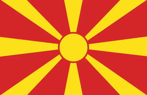 Vector of amazing Macedonian flag. — Stock Vector