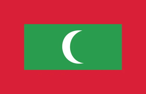 Vector of amazing Maldives flag. — Stock Vector