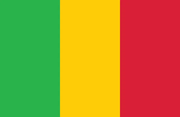 Vector van verbazingwekkende vlag van Mali. — Stockvector