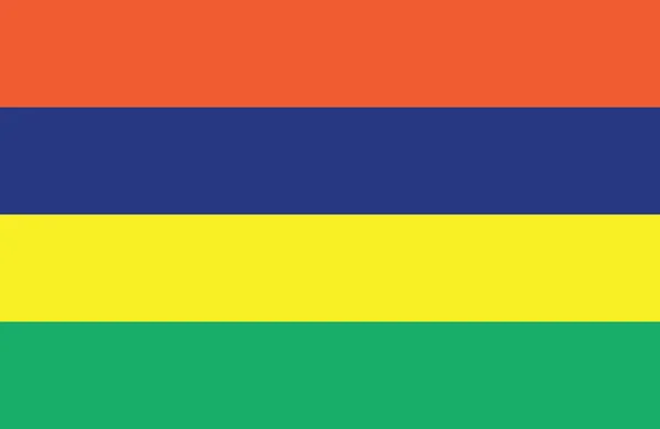 Vector de la increíble bandera de Mauricio . — Vector de stock