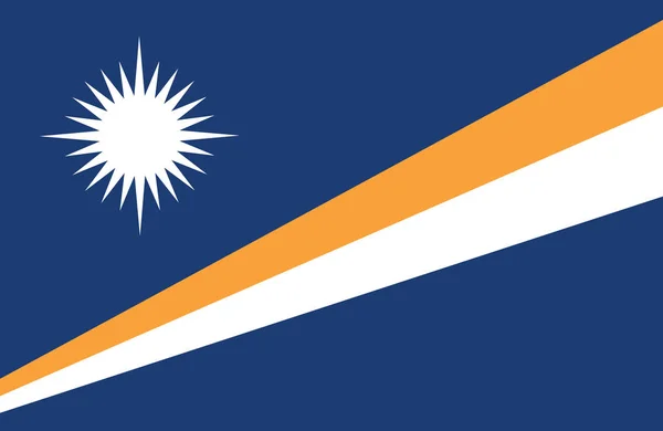 Vektor av fantastiska Marshall Islands flagga. — Stock vektor