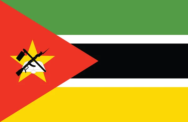 Vector of amazing Mozambique flag. — Stock Vector