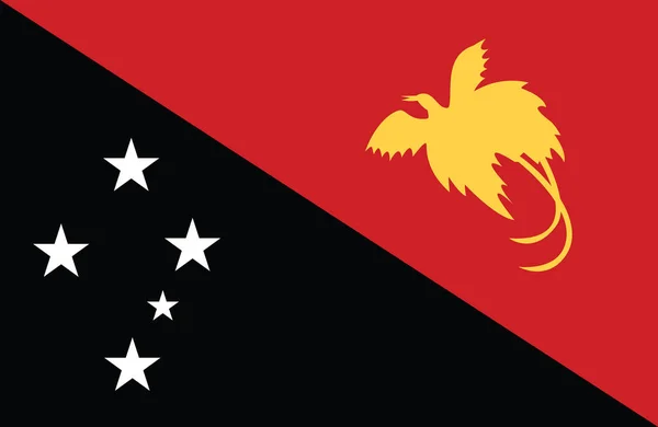 Papua Nya Guineas flagga. — Stock vektor