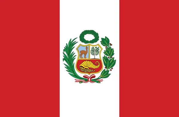 Bendera Peru yang bagus . - Stok Vektor