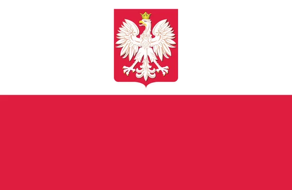 Nice Polish flag. — Stock Vector