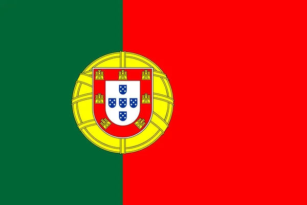 Increíble bandera de Portugal vector . — Vector de stock