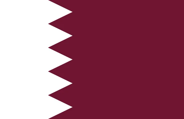 Mooie vlag van Qatar. — Stockvector