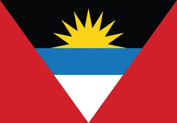 Erstaunliche Flagge von Antigua und Barbuda Vektor. — Stockvektor