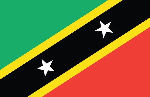 Flagge von St. Kitts und Nevis. — Stockvektor