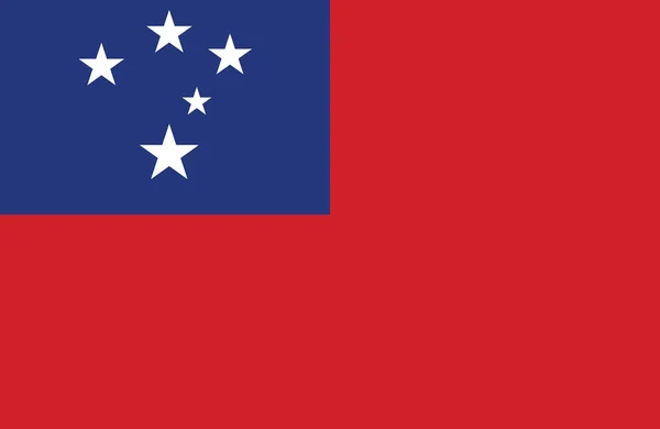 Nice Samoanska flagga. — Stock vektor