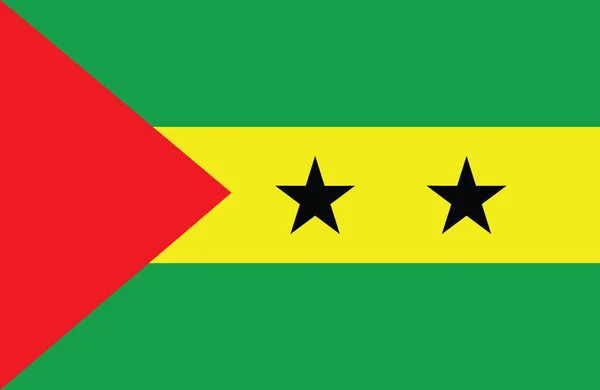 Vlag van Sao Tomé en principe. — Stockvector