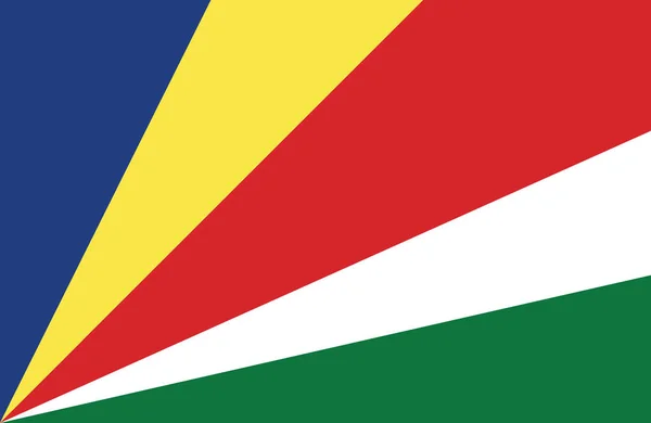 Mooie vlag van de Seychellen. — Stockvector