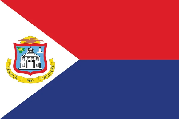 Sint Maarten vektör şaşırtıcı bayrağı.
