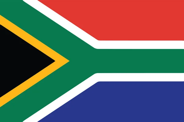 Geweldige vlag van Zuid-Afrika vector. — Stockvector