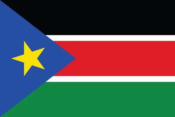 Erstaunliche Flagge des Südsudan-Vektors. — Stockvektor