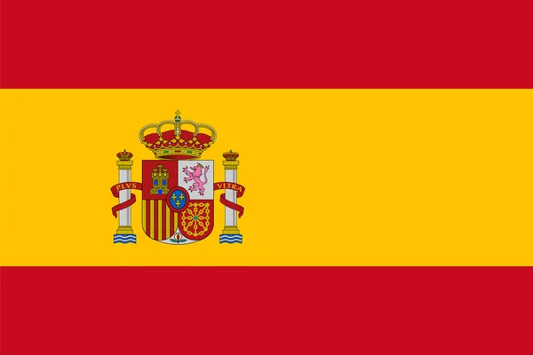 Incrível bandeira de Espanha vetor . — Vetor de Stock