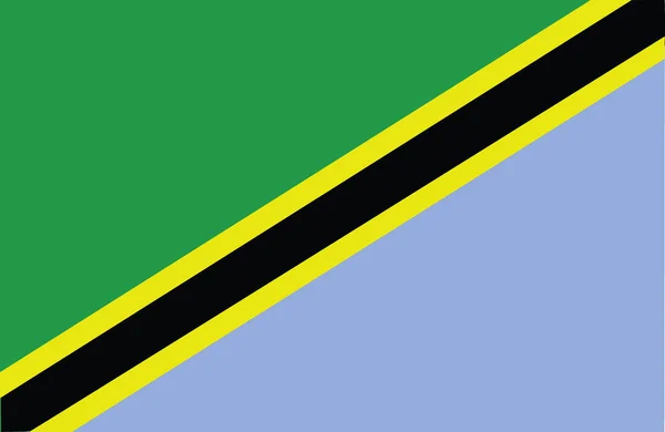 素敵なタンザニアの国旗. — ストックベクタ