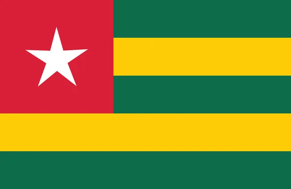 Bandera de Togo . — Vector de stock