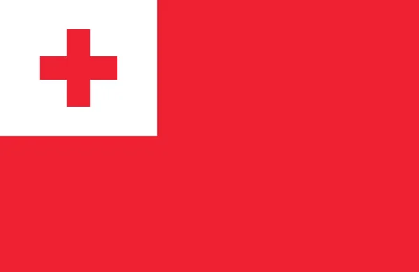 Mooie vlag van Tonga. — Stockvector