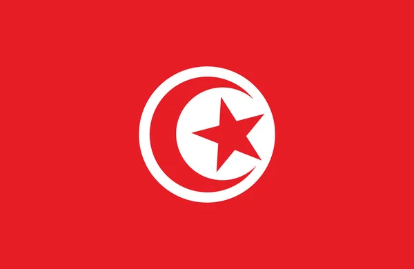 Bandeira da Tunísia . — Vetor de Stock