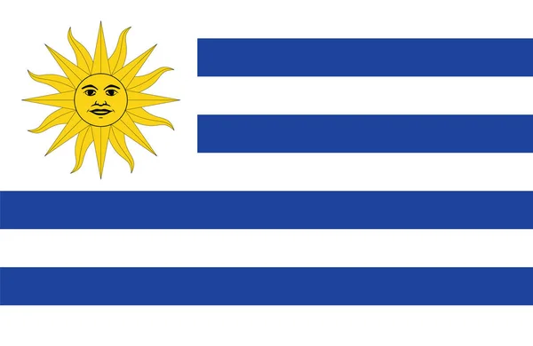 Incrível bandeira do vetor Uruguai . — Vetor de Stock