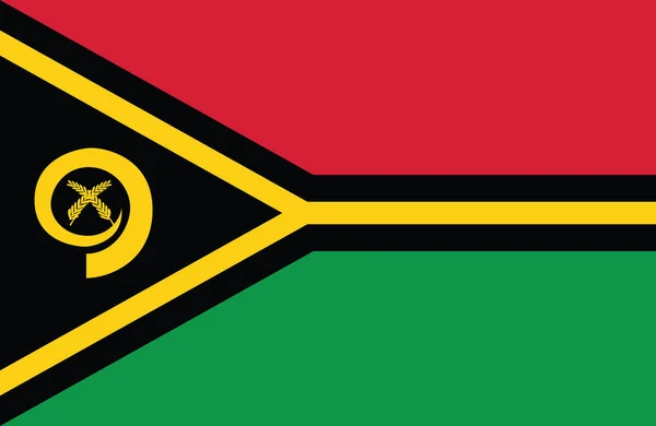 Vanuatu vektor csodálatos zászlaja. — Stock Vector