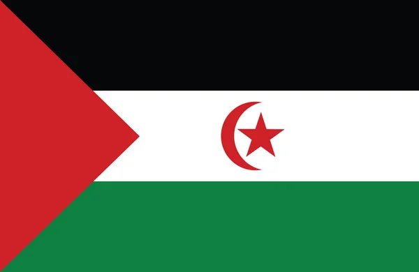 Amazing flag of  Western Sahara vector. — Stock Vector