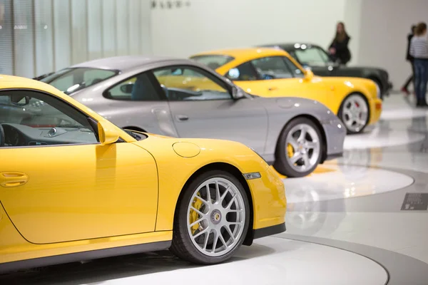 Exterior and exhibits of Porsche Museum. — Stock Photo, Image